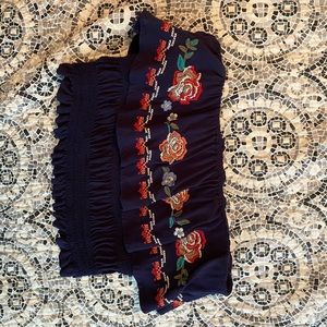 Target Embroidered Tube Top Size Small
